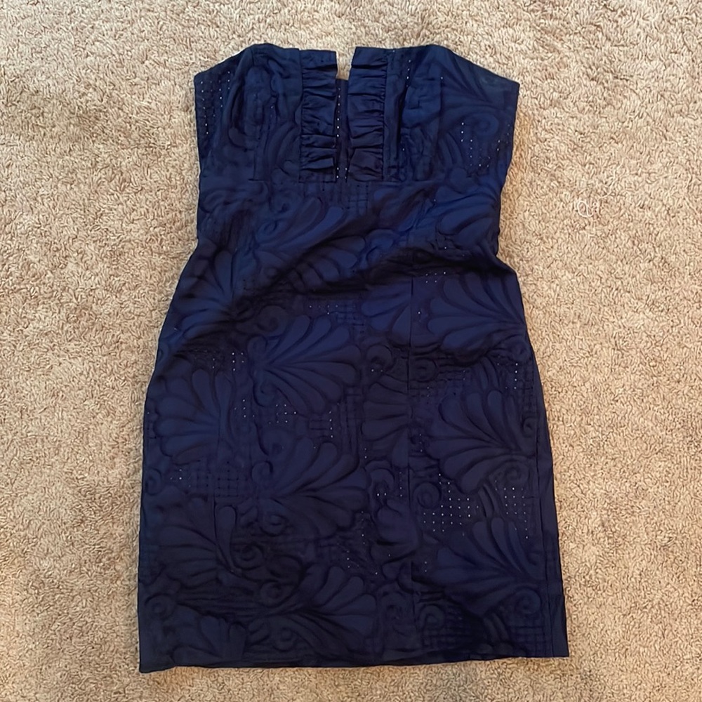 Strapless navy Lily Pulitzer Dress